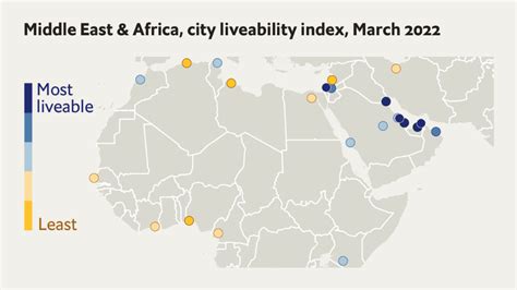 The most liveable cities in the Middle East and Africa .
